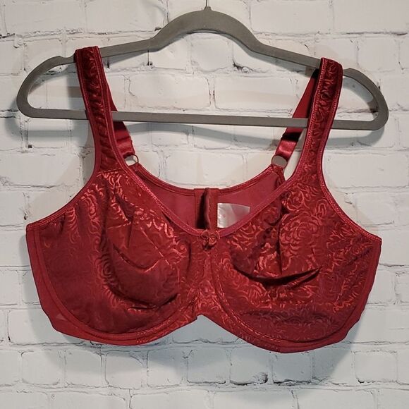 Breezies wild rose seamless underwire support bra in burgandy 46D - Picture 1 of 8